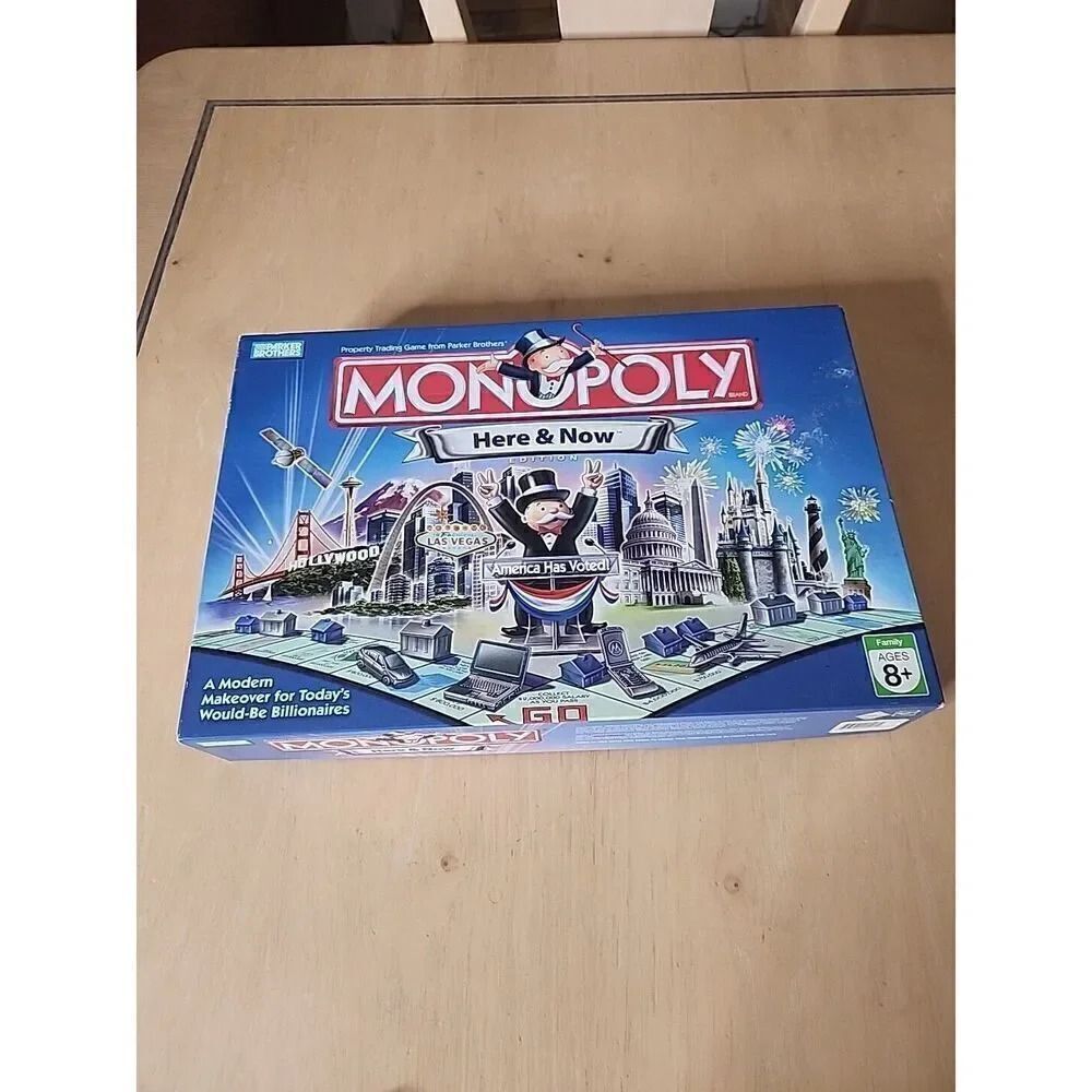 Monopoly Here And Now  Edition - Parker Brothers Pre-owned Complete